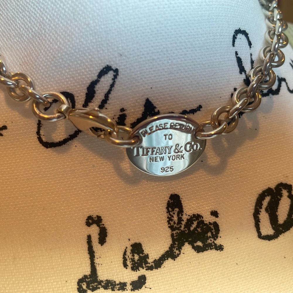 Tiffany Co. 925 Silver Oval Necklace